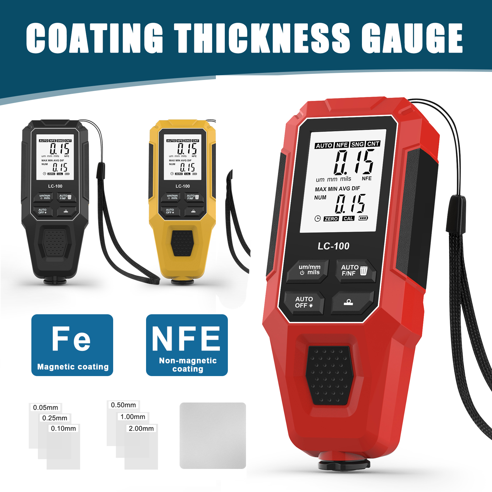 0-2000um Coating Thickness Gau – обзор и цена Paint Thickness Gauge