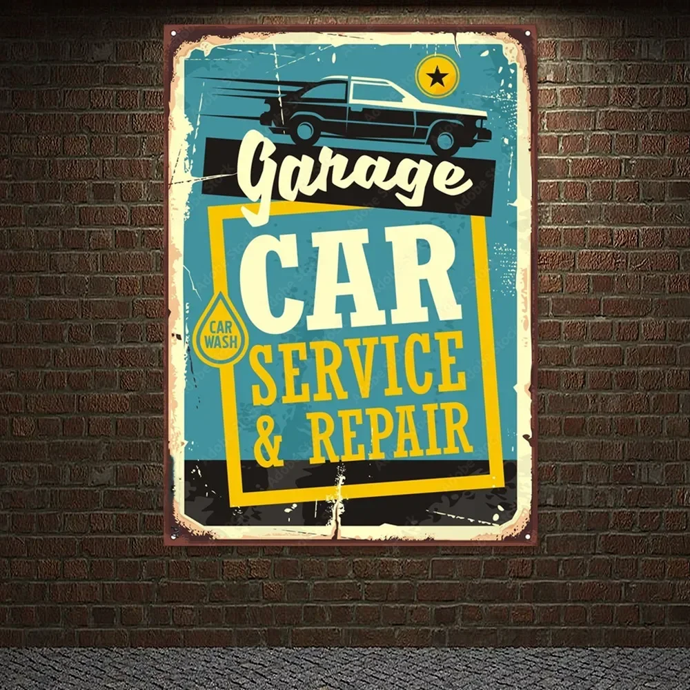 Vintage CAR SERVICE & REPAIR P – обзор и цена Auto Repair Shop Banners
