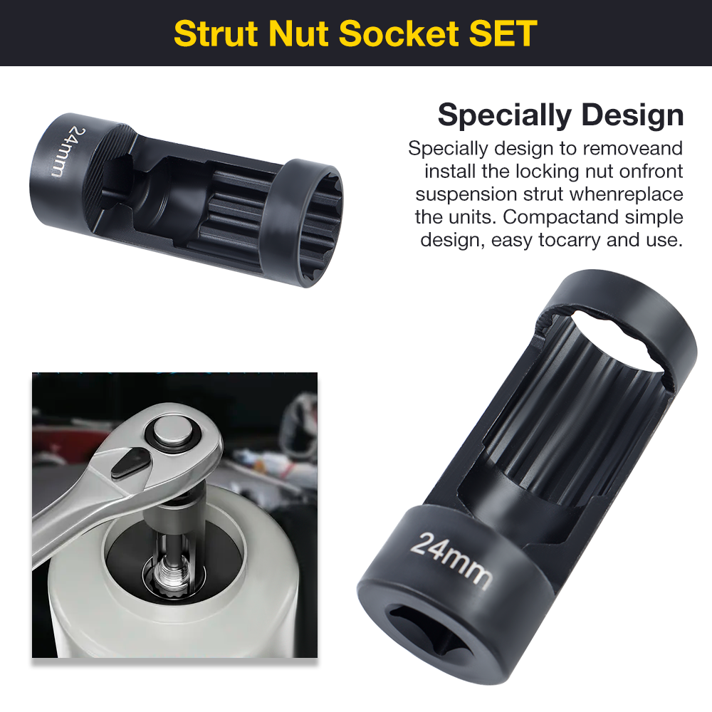 6PCS Suspension Stud Nut Socke – обзор и цена Spring Compressor Tool