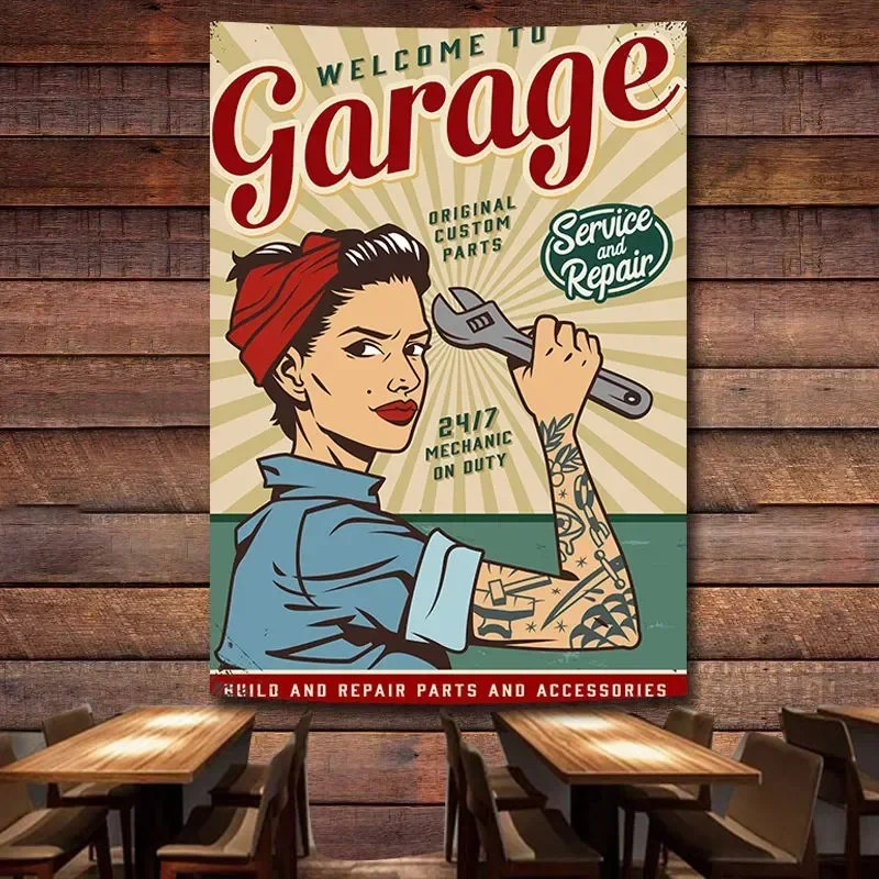 WELCOME TO Garage Vintage Car  – обзор и цена Auto Repair Shop Banners