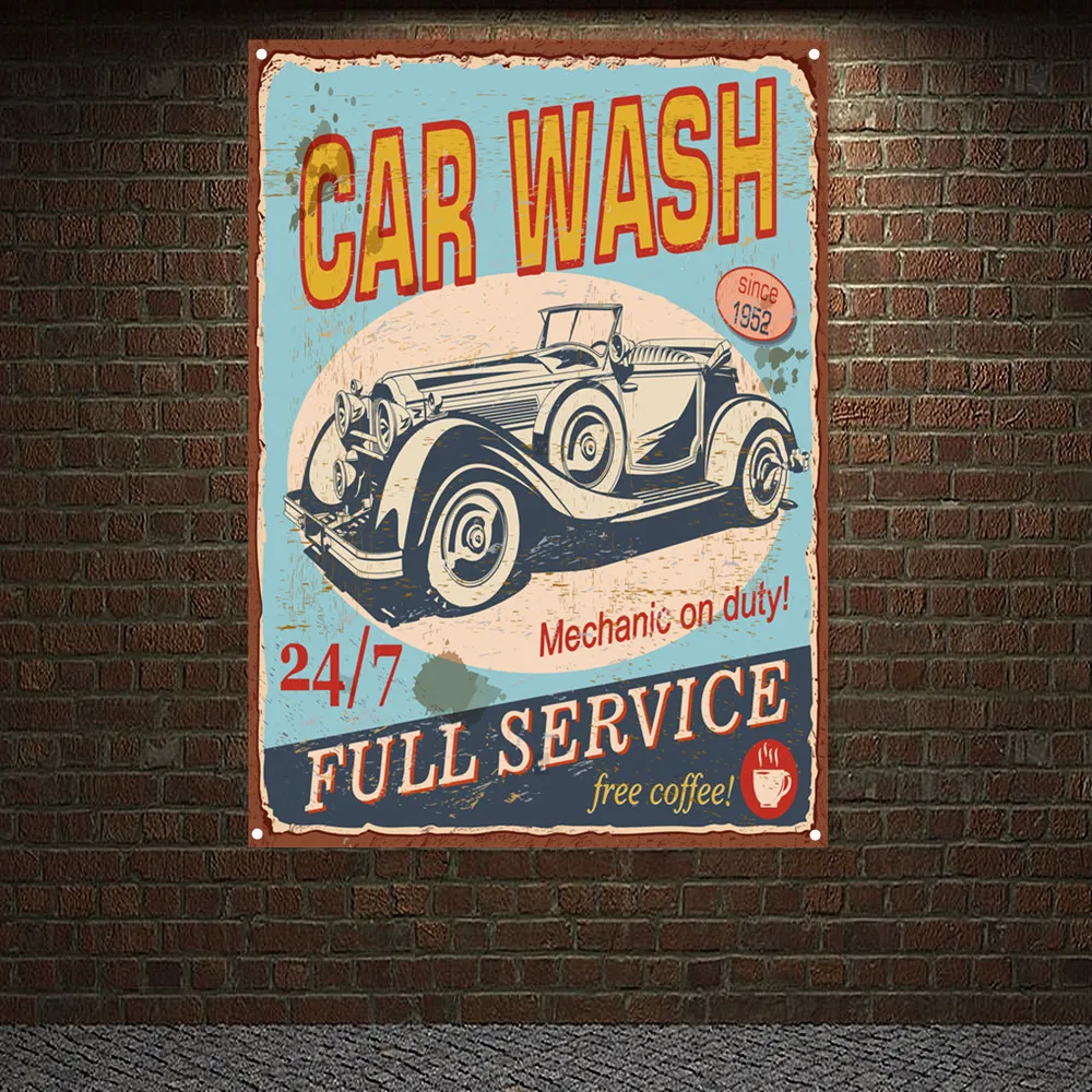Vintage CAR Wash Full Service  – обзор и цена Auto Repair Shop Banners