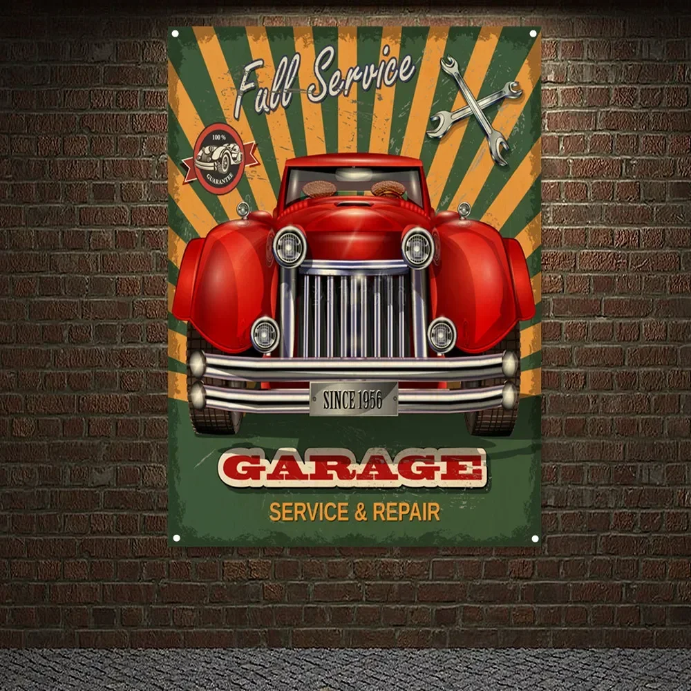 Vintage CAR Garage SERVICE & R – обзор и цена Auto Repair Shop Banners