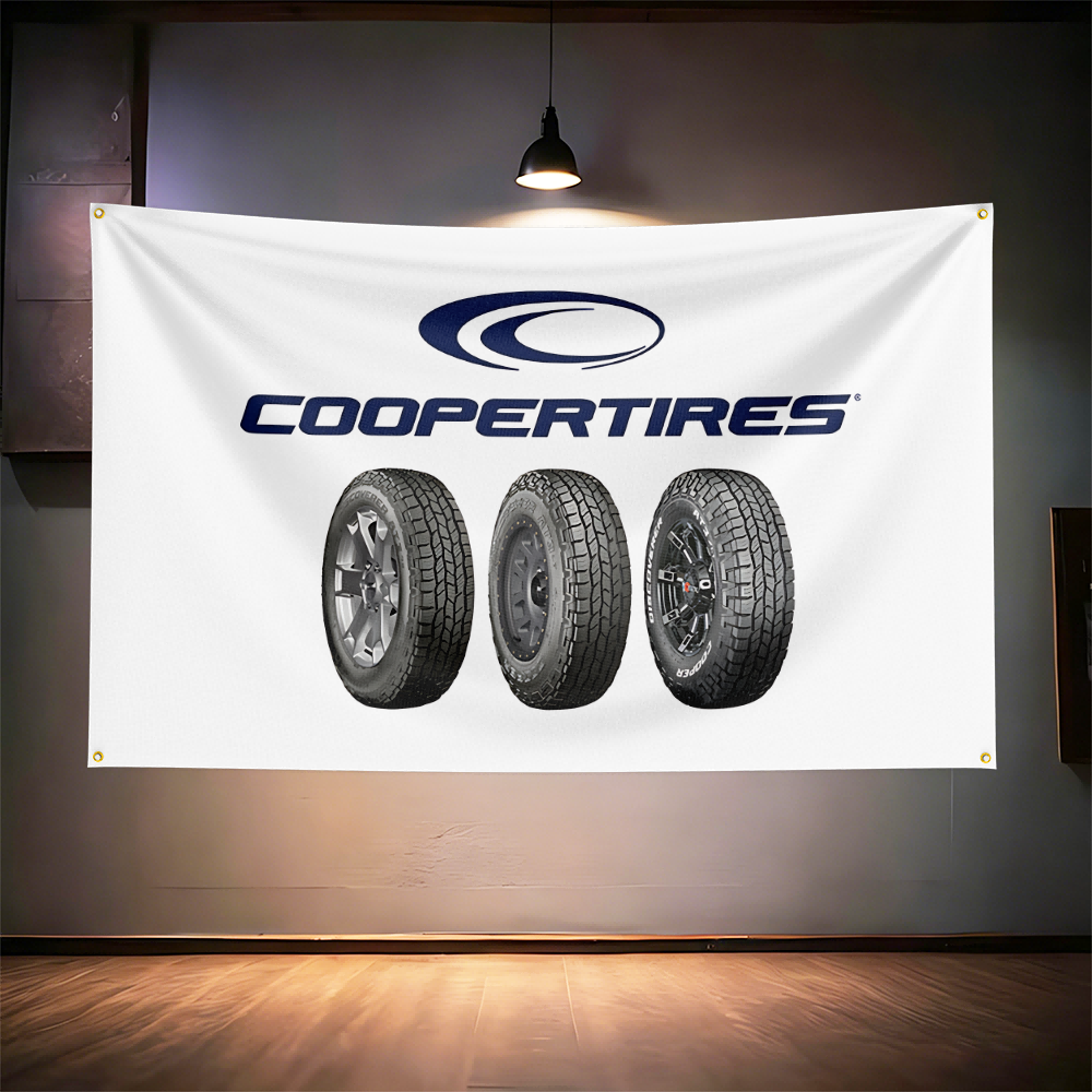 Coop-ers Tires Flag 3x5ft 90x1 – обзор и цена Auto Repair Shop Banners